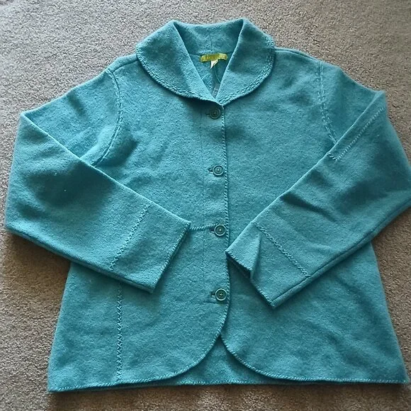 Sigrid Olsen Pea Coat 100% Wool - Picture 1 of 5